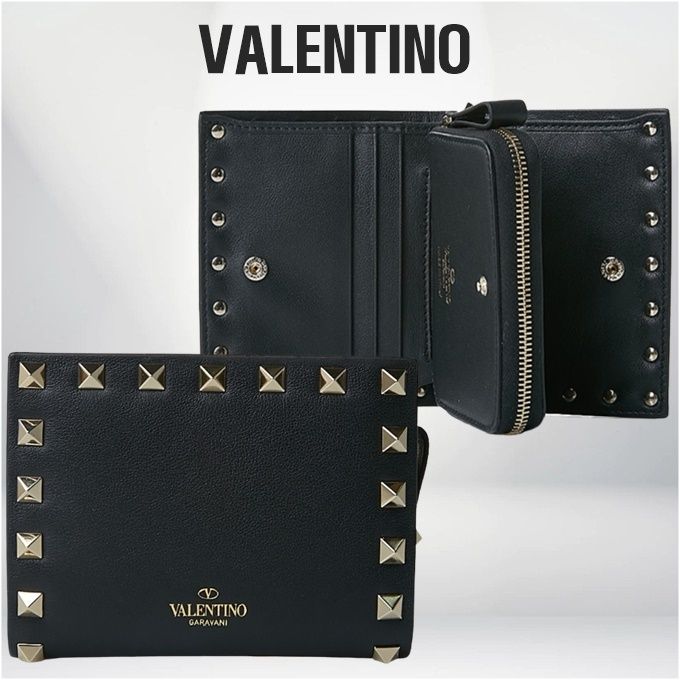 ☆VALENTINO☆Rockstud 折りたたみ財布☆正規品・安全発送