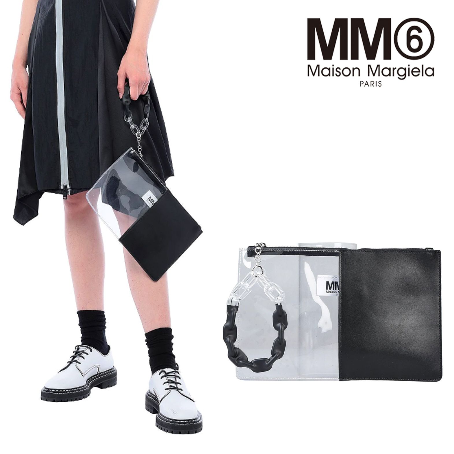 MM6 Maison Margiela クラッチバッグ ブラック MM6 Maison Margiela☆【特別価格】CLUTCH BAG クラッチ / black