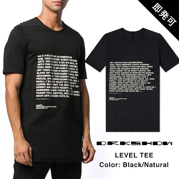 ☆即発可 Rick Owens DRKSHDW LEVEL TEE プリントTシャツ (RICK OWENS ☆即発可 Rick Owens DRKSHDW LEVEL TEE プリントTシャツ (RICK OWENS