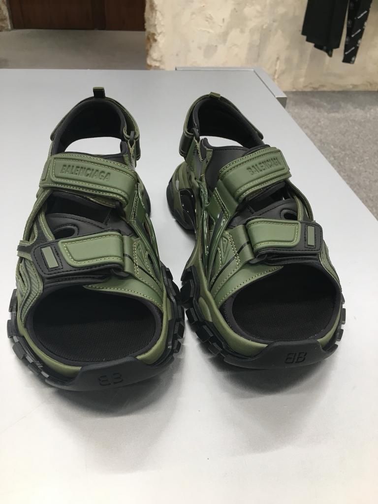 20AW【BALENCIAGA】TRACK サンダル カーキ＆ブラック
