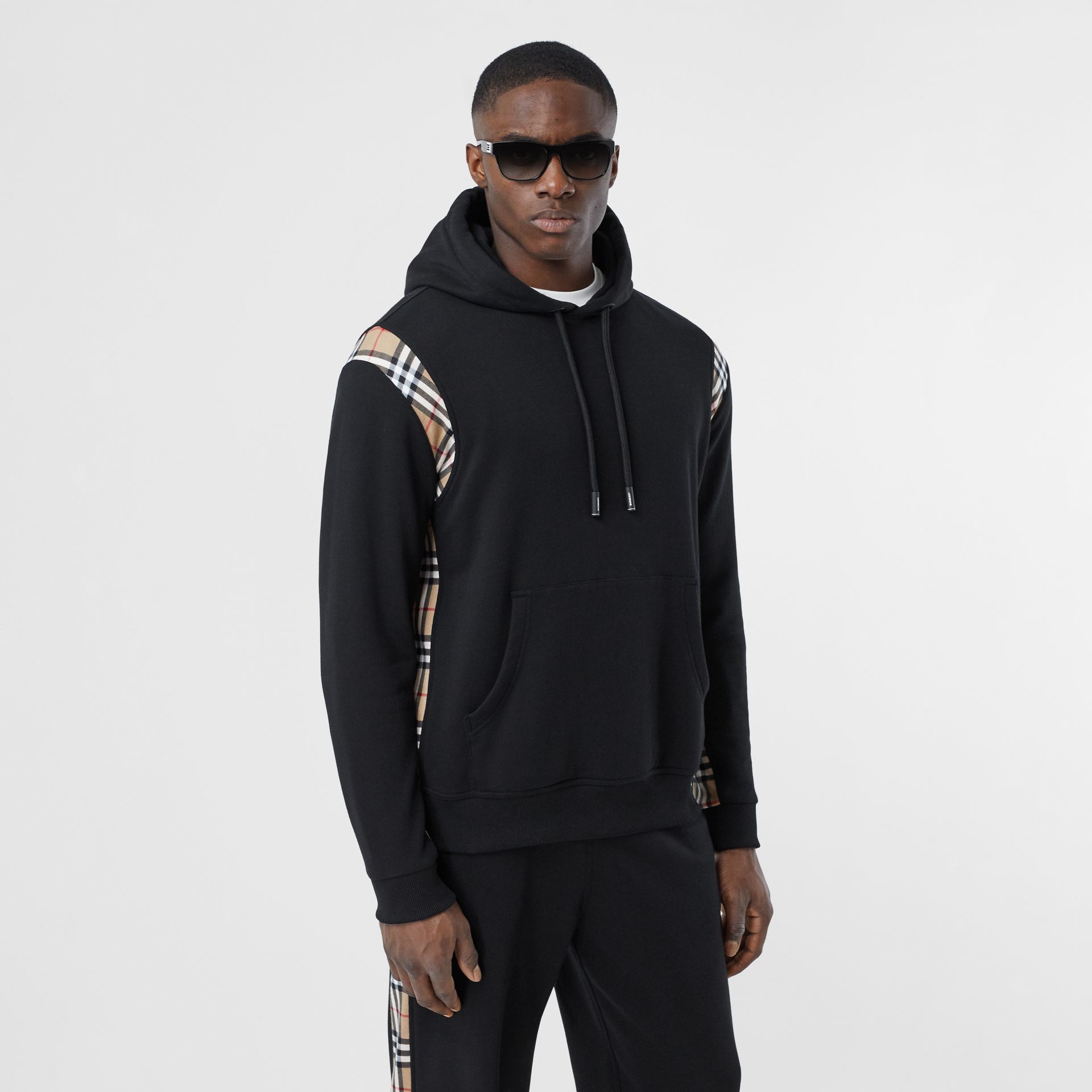 BURBERRY】ヴィンテージチェックパネル コットン フーディー (Burberry BURBERRY】ヴィンテージチェックパネル コットン フーディー (Burberry