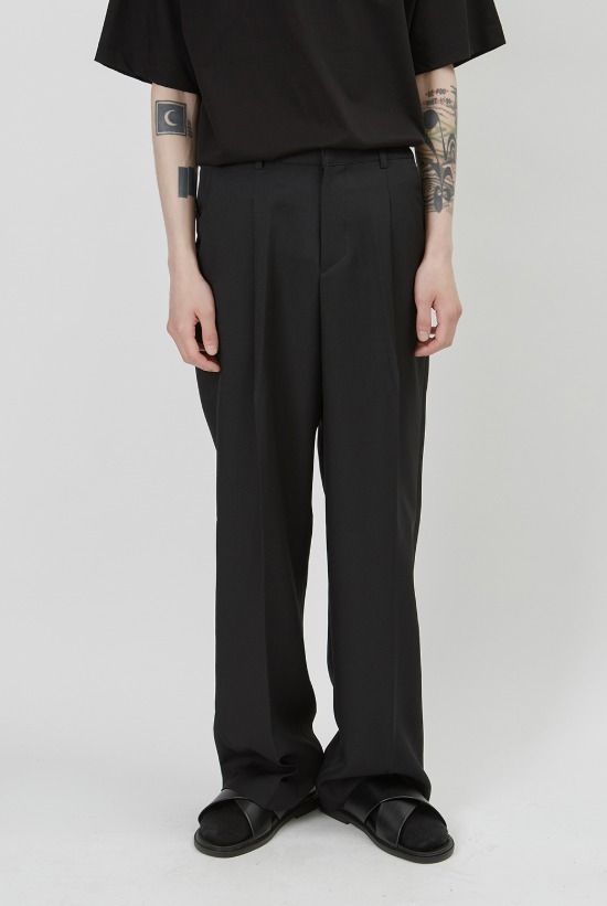 Raucohouse SINGLE PIN-TUCK WIDE SLACKS (Raucohouse/デニム Raucohouse SINGLE PIN-TUCK WIDE SLACKS (Raucohouse/デニム