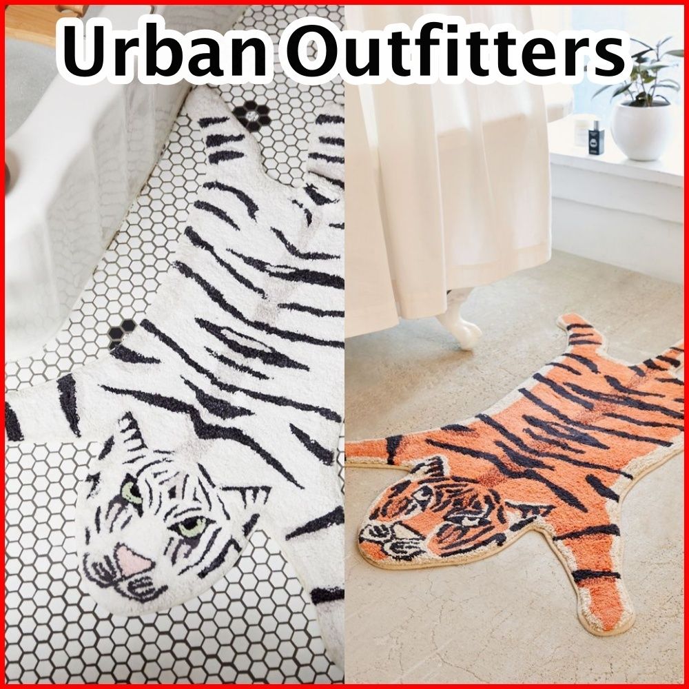 ２色展開《UO》Tiger タイガー コットンバスマット (Urban Outfitters