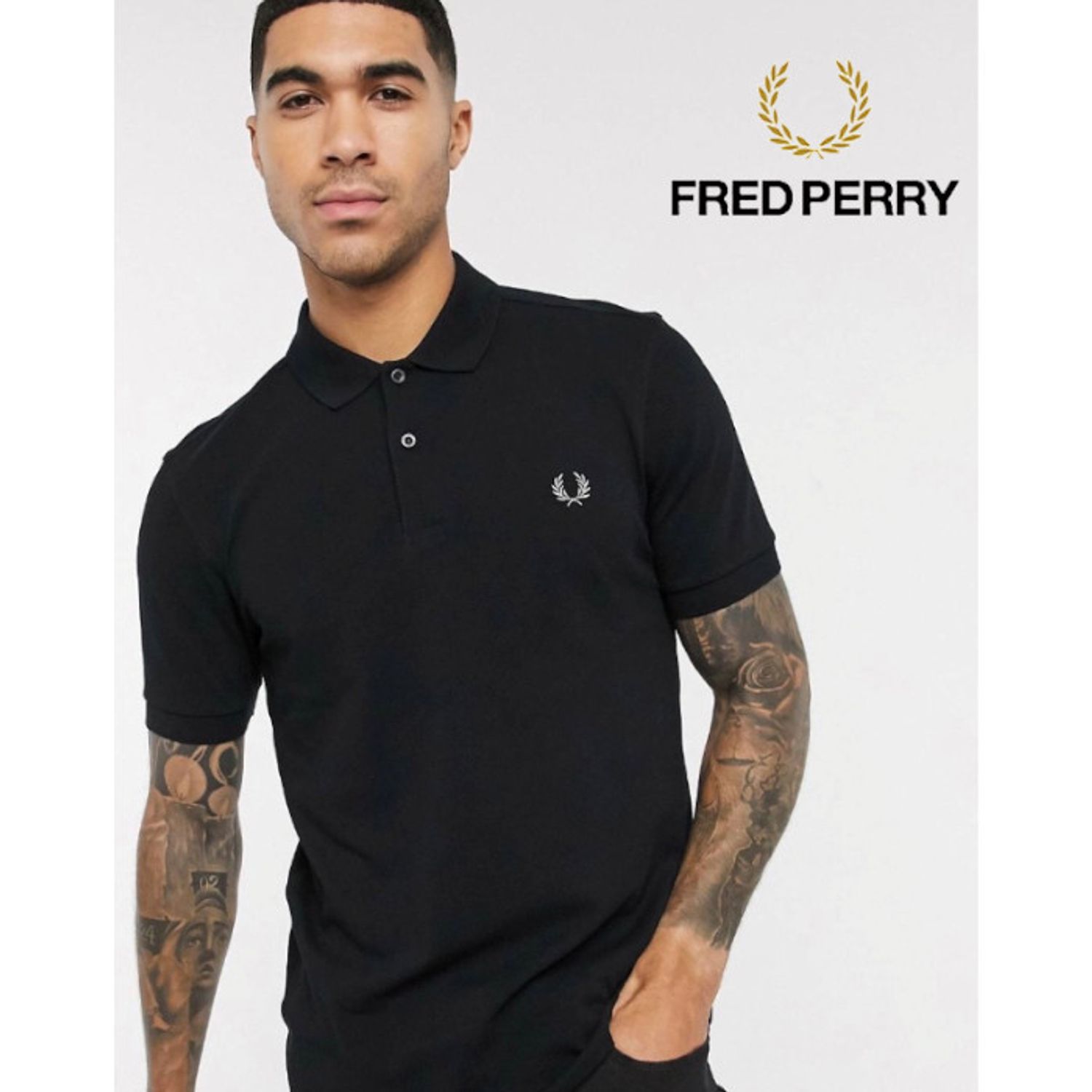 関税送料込み Fred Perry Black Polo Shirt ポロシャツ Fred Perry ポロシャツ Buyma