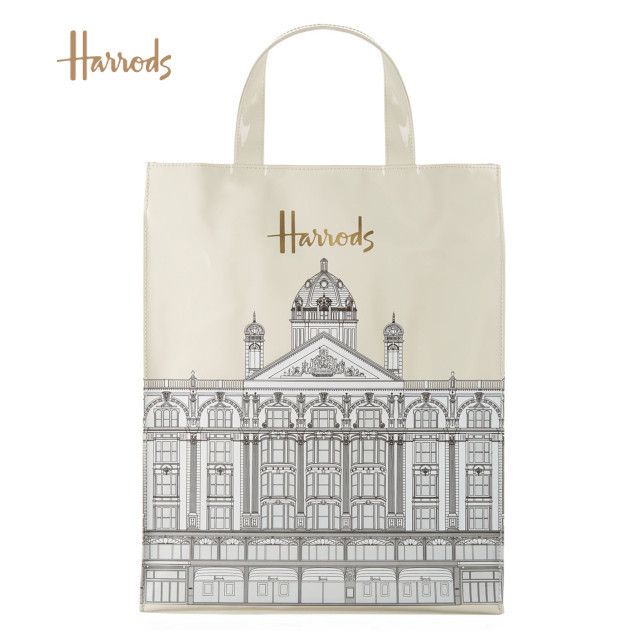 Harrods ハロッズ☆ビルディング ショッパーバッグ☆送料関税込 Harrods ハロッズ☆ビルディング ショッパーバッグ☆送料関税込