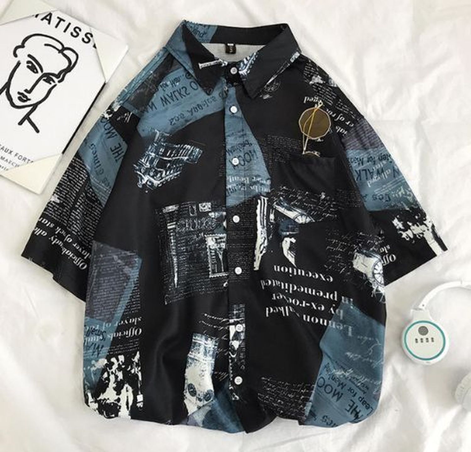 レディース 柄シャツ レトロ サマーカジュアル 大人かわいい ブラウス シャツ Buyma