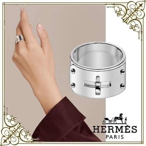 HERMES☆シルバー リング ケリー GM ユニセックス ギフトに (HERMES HERMES☆シルバー リング ケリー GM ユニセックス ギフトに (HERMES