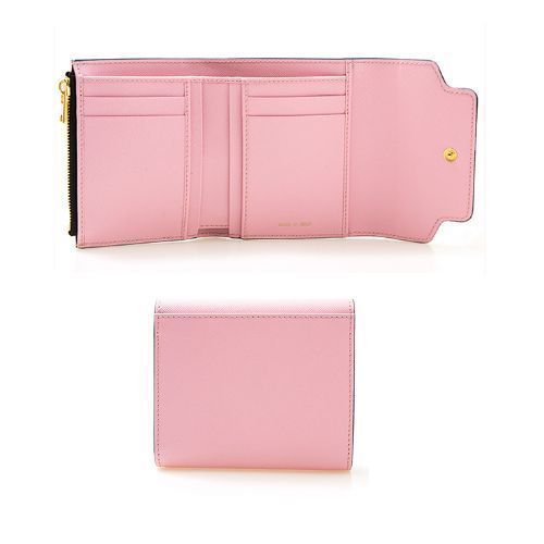 20AW ☆MARNI☆ SQUARE フラップ折り財布 PINK♪ (MARNI/折りたたみ ...