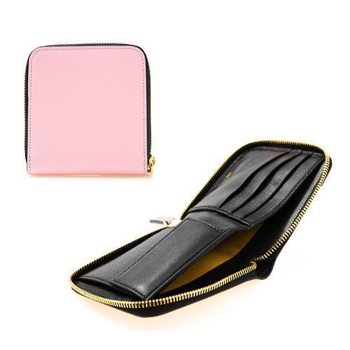 20AW ☆MARNI☆ SQUARE zip折り財布 PINK♪ (MARNI/折りたたみ財布 ...