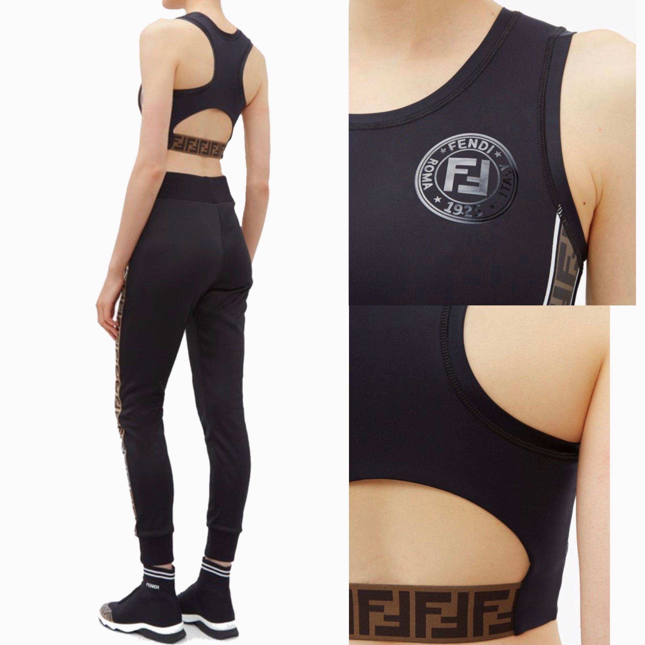 【 FENDI 】関税込◆ブラックロゴスタンプFFサイド スポーツTOPS FENDI 】関税込◇ブラックロゴスタンプFFサイド スポーツTOPS