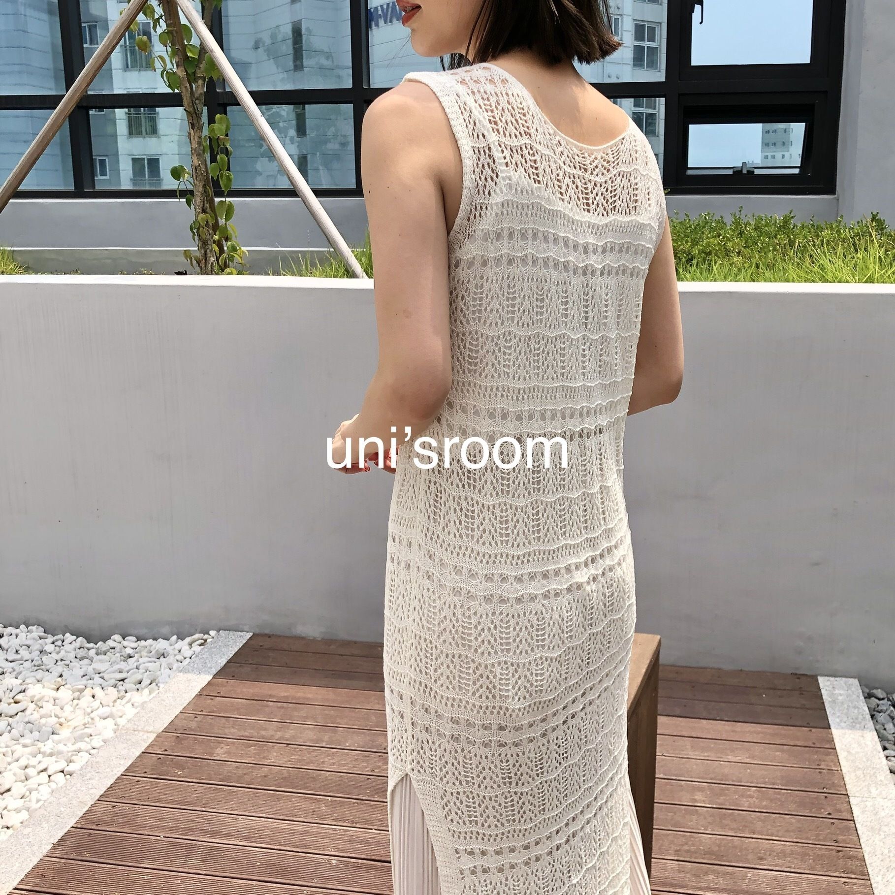 uni's room■2color ウエストスリットワンピース OP-SS23-03 uni's room□2color ホールスリットワンピース OP-SS24-06