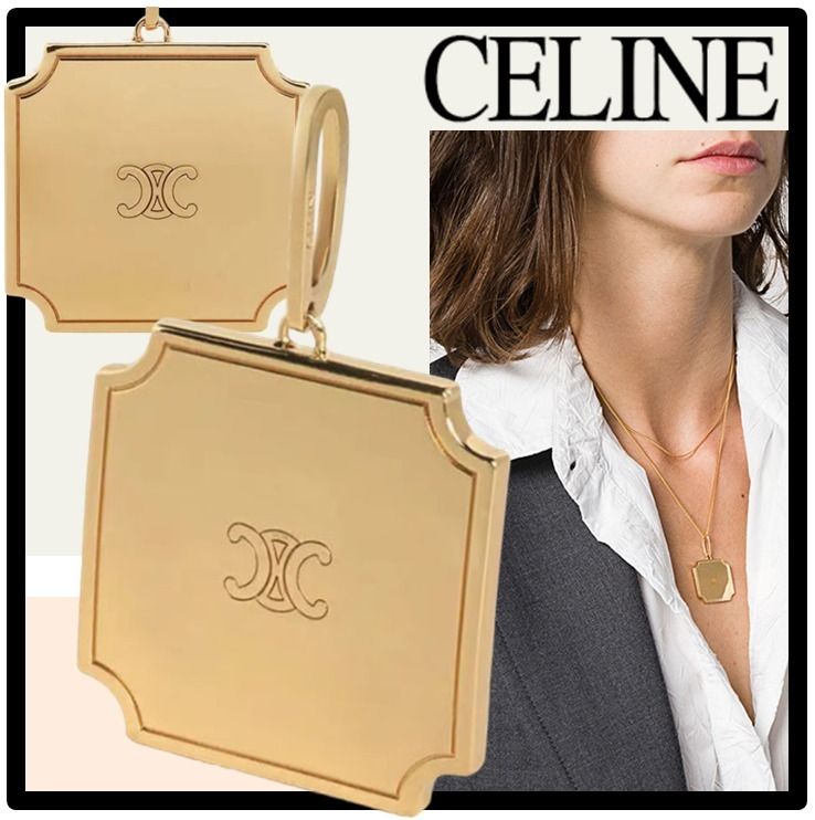 ☆関税込☆CELINE☆セパラブル トリオンフ プレートペンダント ...