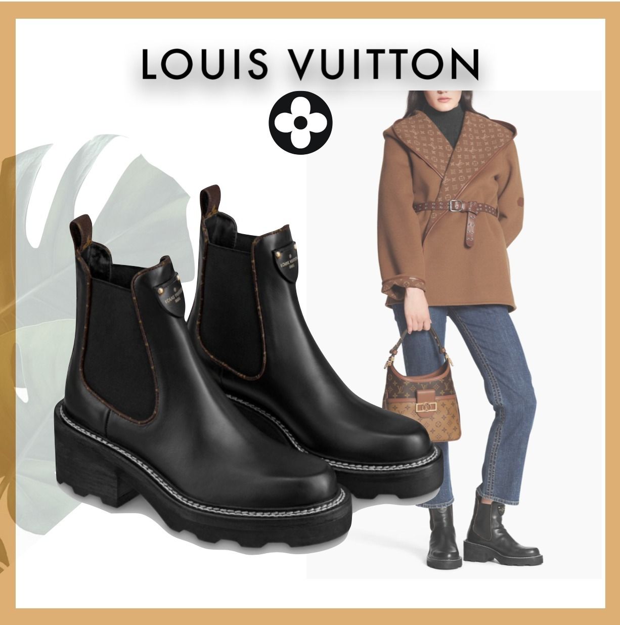 LOUIS VUITTON LVボブール・ライン アンクルブーツ ショート (Louis LOUIS VUITTON LVボブール・ライン アンクルブーツ ショート (Louis