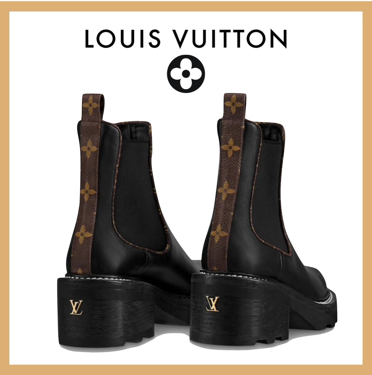 LOUIS VUITTON LVボブール・ライン アンクルブーツ ショート (Louis LOUIS VUITTON LVボブール・ライン アンクルブーツ ショート (Louis