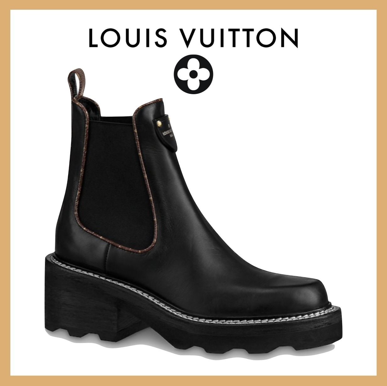 LOUIS VUITTON LVボブール・ライン アンクルブーツ ショート (Louis LOUIS VUITTON LVボブール・ライン アンクルブーツ ショート (Louis