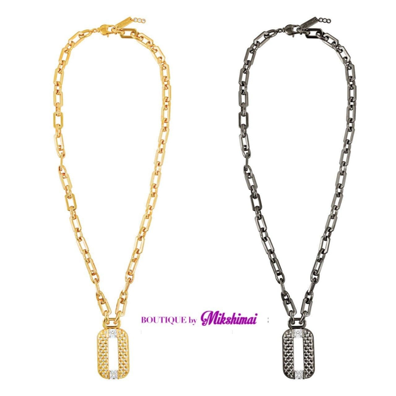 Mikshimai】Quilting Ornament Necklace ☆BlackPink 着用 Mikshimai】Quilting Ornament Necklace ☆BlackPink 着用