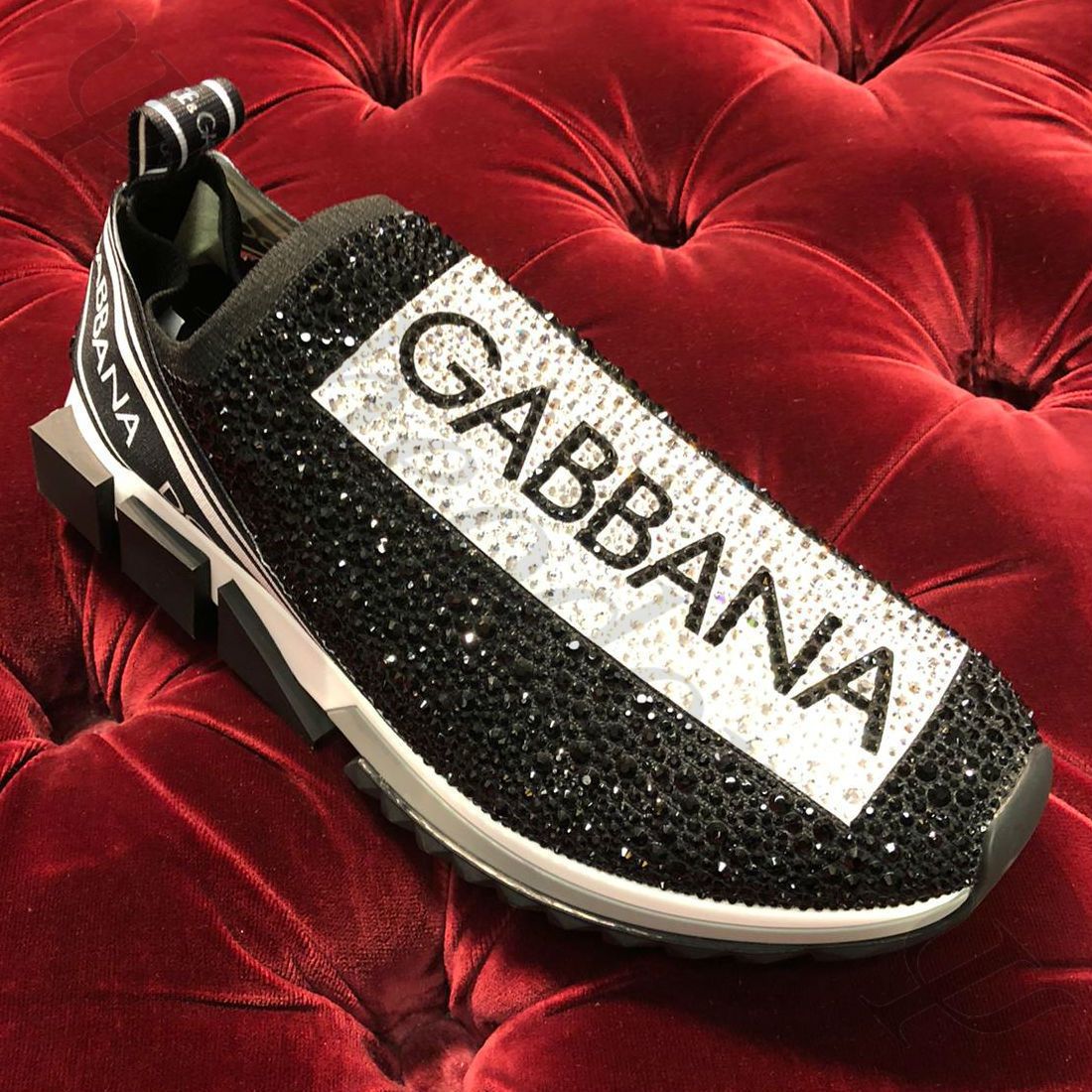 DOLCE&GABBANA SORRENTO スニーカー ラインストーン