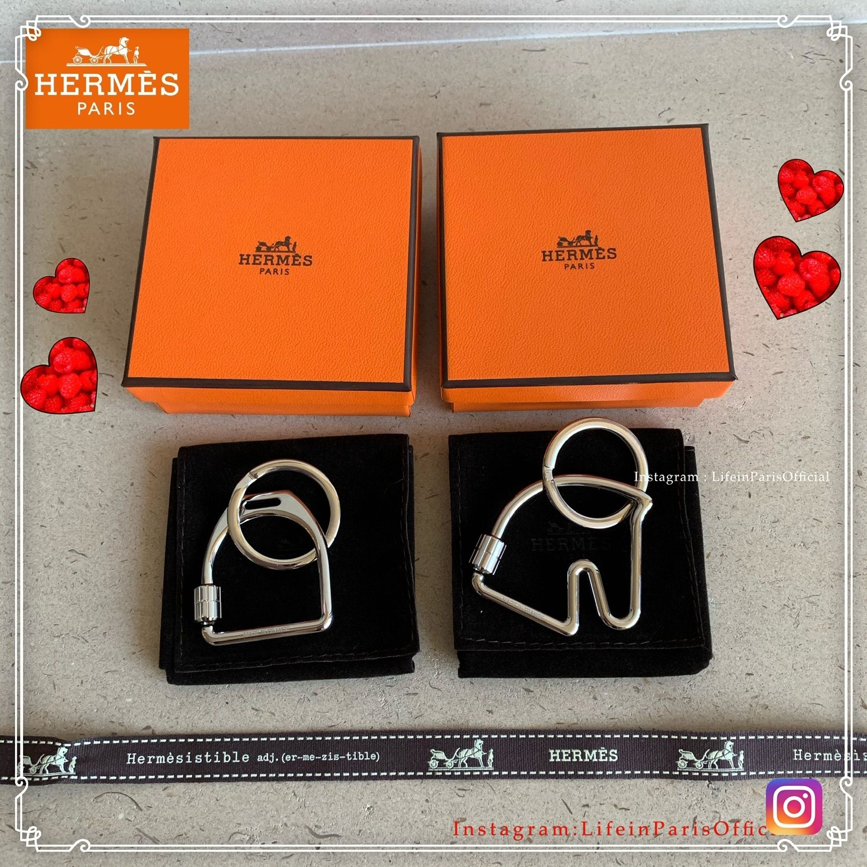 HERMES ネックレスTopとしても使えるキーリングCheval/Etrier (HERMES ...