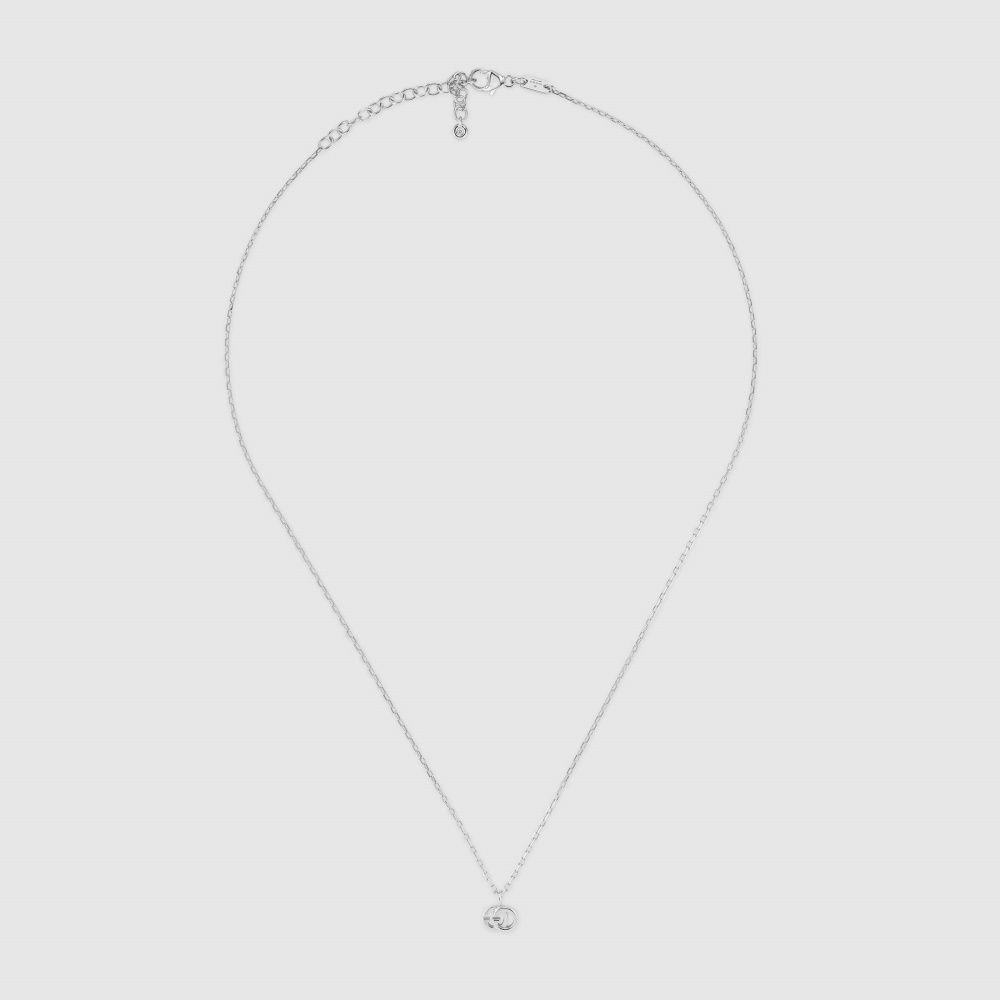GUCCI GGランニング ホワイトゴールド ネックレス 直営店買付 (GUCCI