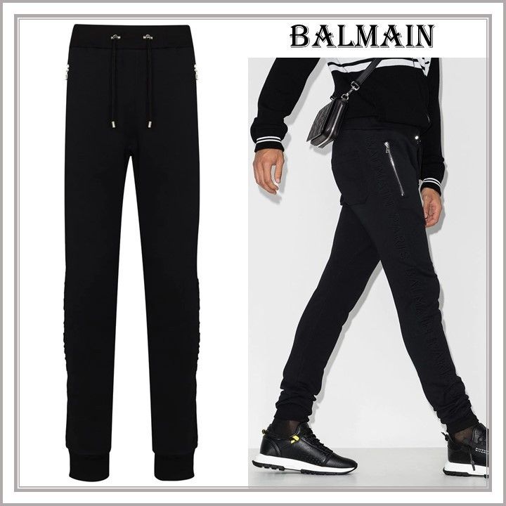 関税込】新作◇BALMAIN バルマン◇ロゴ トラック パンツ