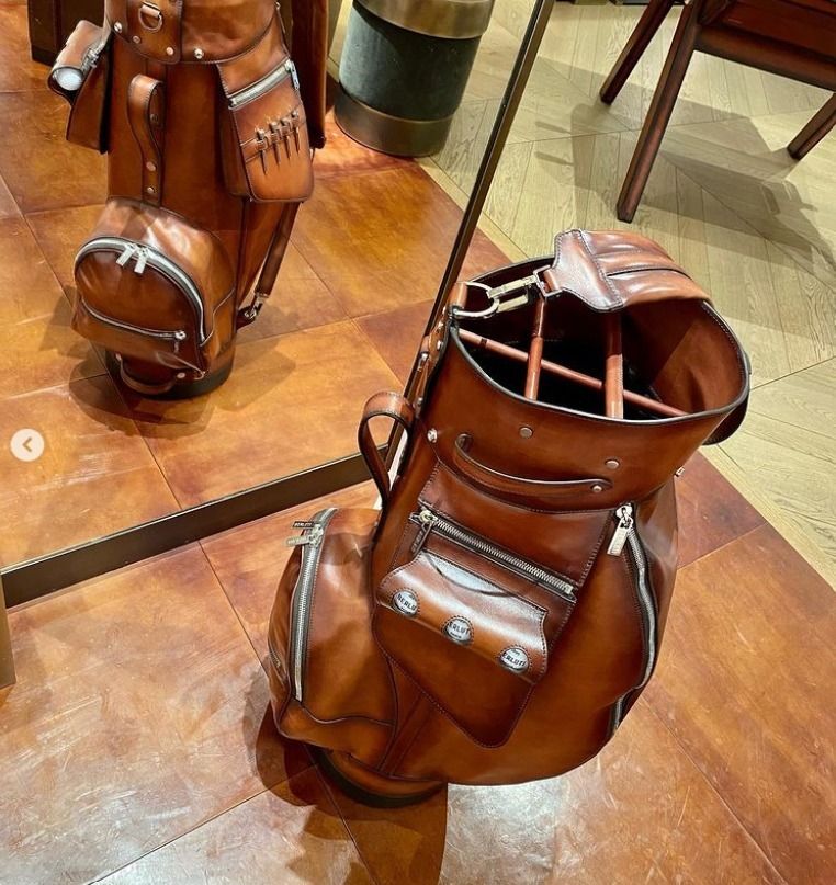 BERLUTI】ベルルッティ 新作 レザー ゴルフバッグ ブラウン (Berluti BERLUTI】ベルルッティ 新作 レザー ゴルフバッグ ブラウン (Berluti