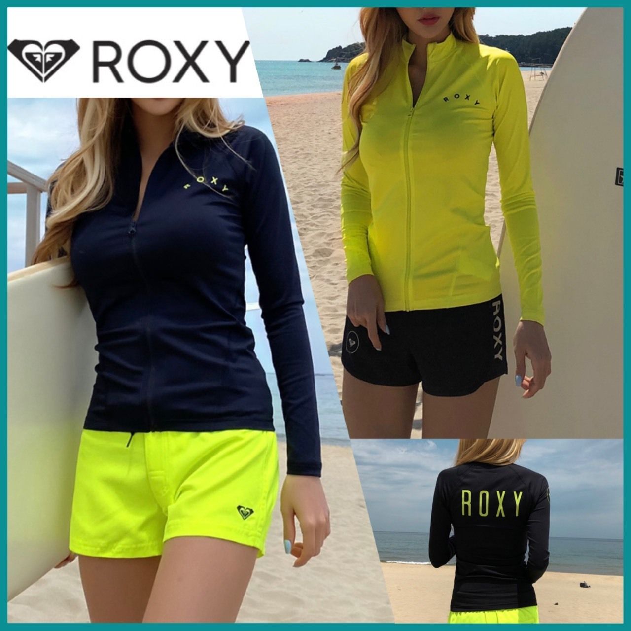 ☆大人気☆ROXY☆ジップアップラッシュガード【全2色】 (ROXY/ラッシュ ☆大人気☆ROXY☆ジップアップラッシュガード【全2色】 (ROXY/ラッシュ