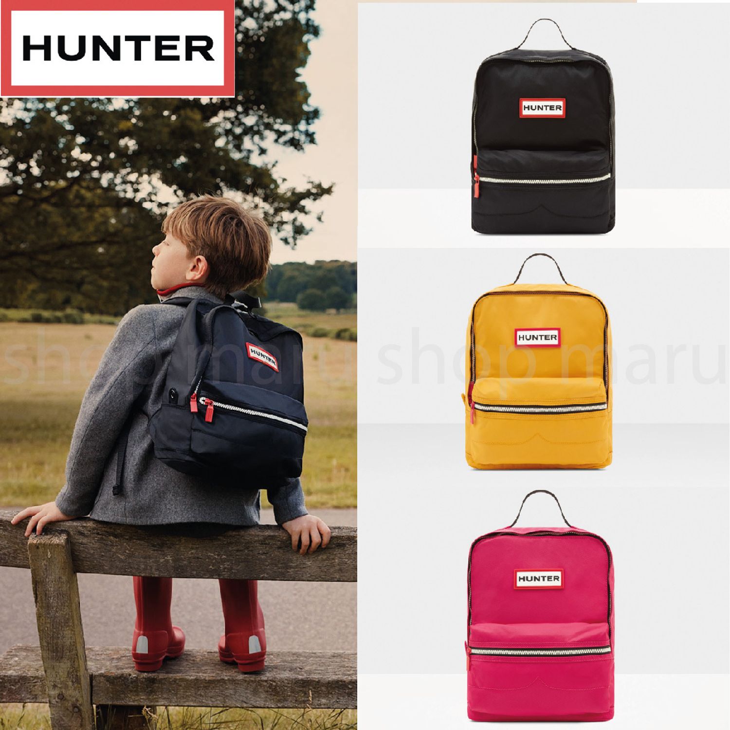 Uk発 Hunter オリジナル ナイロン耐水バックパック リュック Hunter 子供用リュック バックパック Buyma