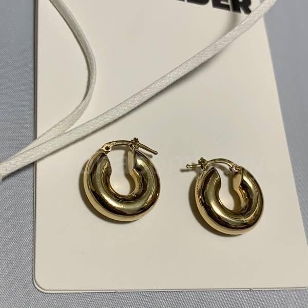 関込】新作◇JIL SANDER ジルサンダー◇ロゴ フープピアス (Jil Sander