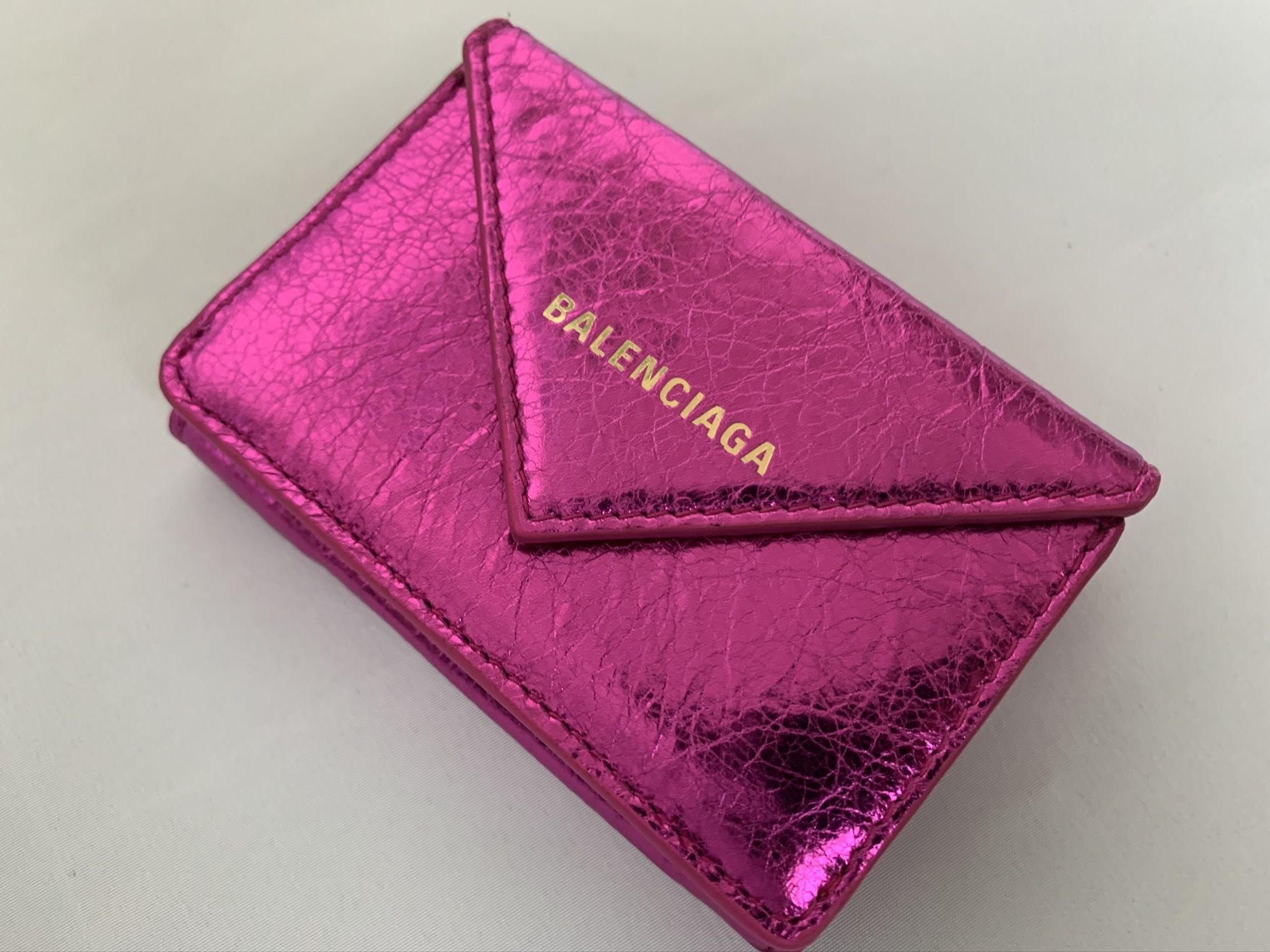 国内完売 BALENCIAGA Papier mini wallet 3つ折り財布メタリック 国内完売 BALENCIAGA Papier mini wallet 3つ折り財布メタリック
