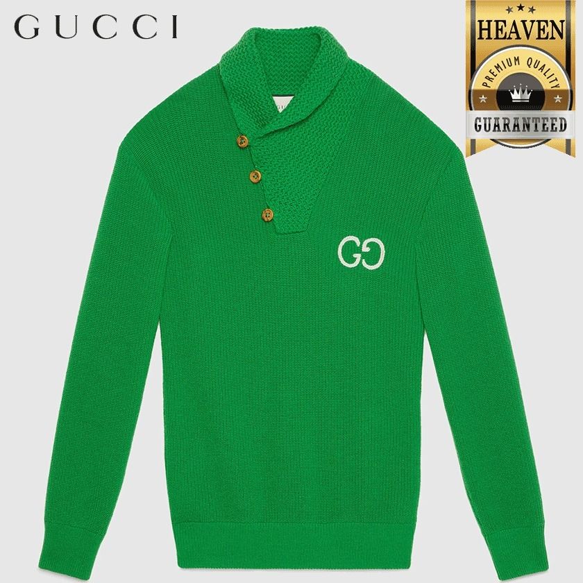 累積売上総額第1位【GUCCI☆20/21秋冬】RIB KNIT WOOL POLO (GUCCI ...