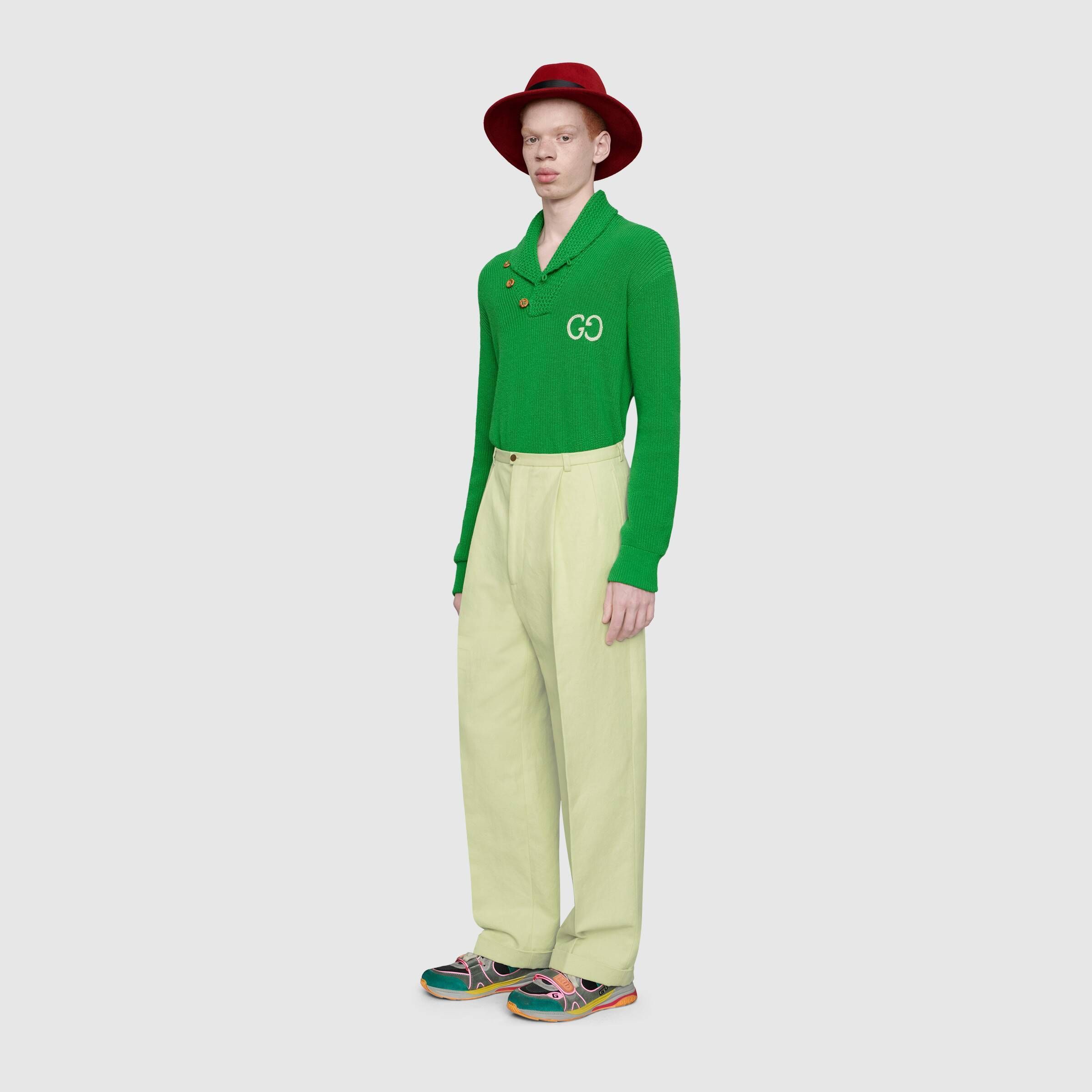 累積売上総額第1位【GUCCI☆20/21秋冬】RIB KNIT WOOL POLO (GUCCI ...