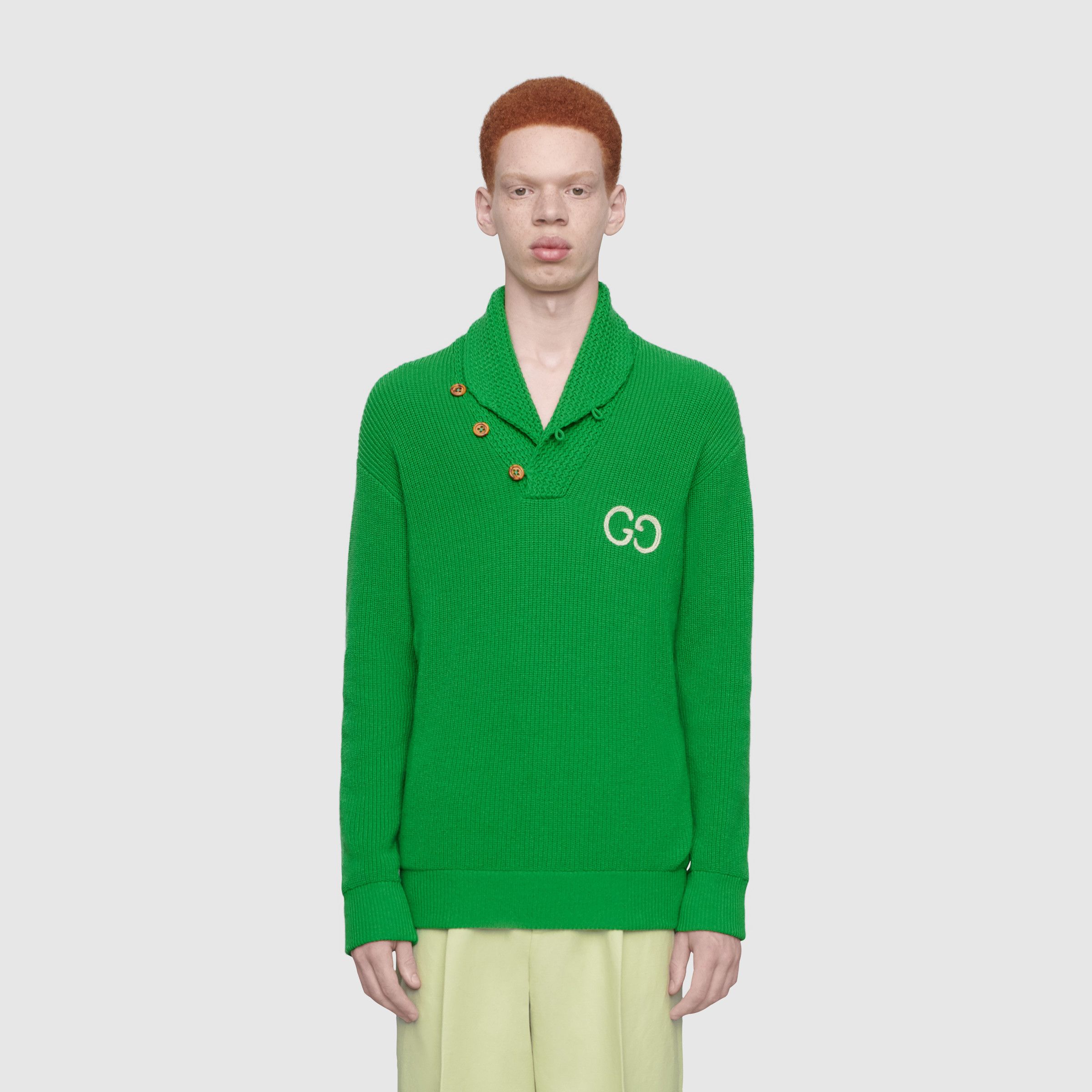 累積売上総額第1位【GUCCI☆20/21秋冬】RIB KNIT WOOL POLO (GUCCI ...
