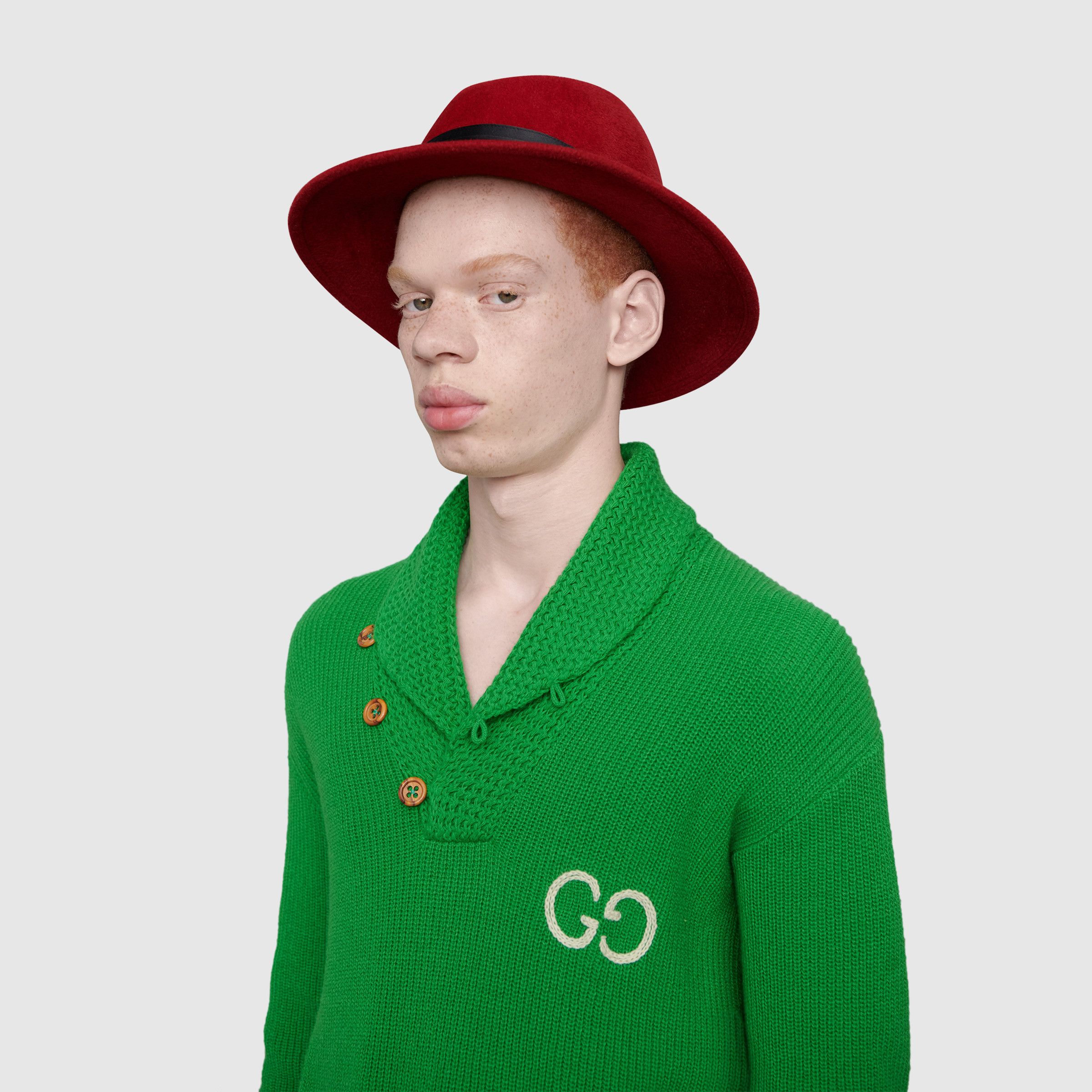 累積売上総額第1位【GUCCI☆20/21秋冬】RIB KNIT WOOL POLO (GUCCI ...