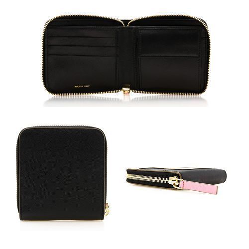 20AW ☆MARNI☆ SQUARE zip折り財布 WHITE×PINK×BLACK♪ (MARNI ...