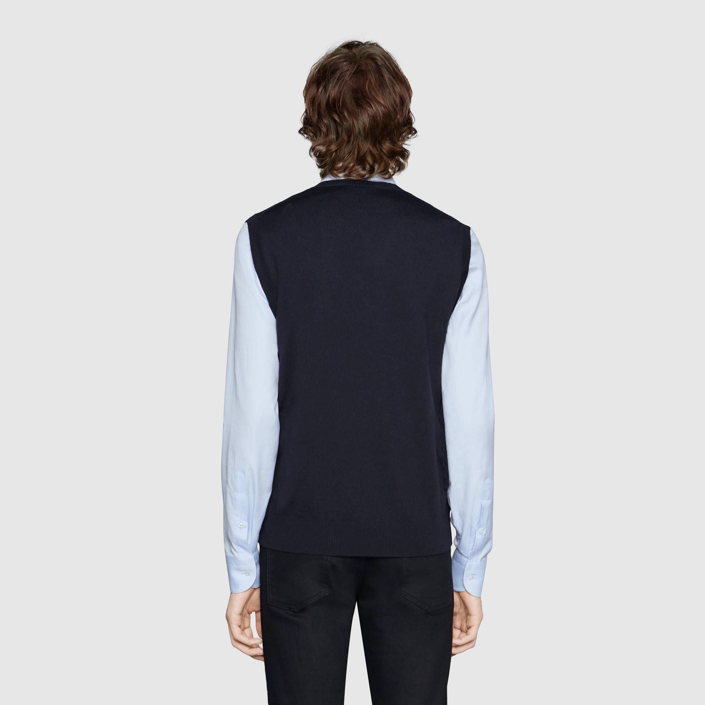 累積売上総額第1位【GUCCI☆20/21秋冬】WOOL JACQUARD VEST (GUCCI ...