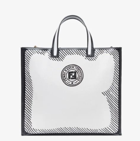 FENDI】ショッパー トートバッグ ショルダーバッグ / ホワイト (FENDI FENDI】ショッパー トートバッグ ショルダーバッグ / ホワイト (FENDI