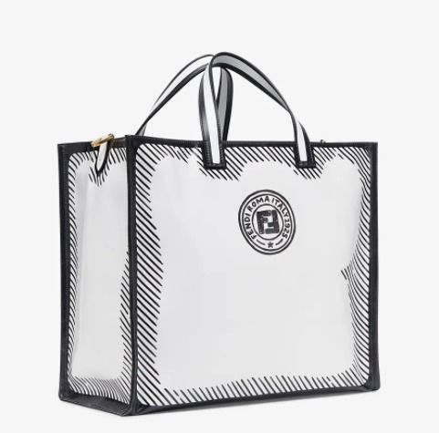FENDI】ショッパー トートバッグ ショルダーバッグ / ホワイト (FENDI FENDI】ショッパー トートバッグ ショルダーバッグ / ホワイト (FENDI