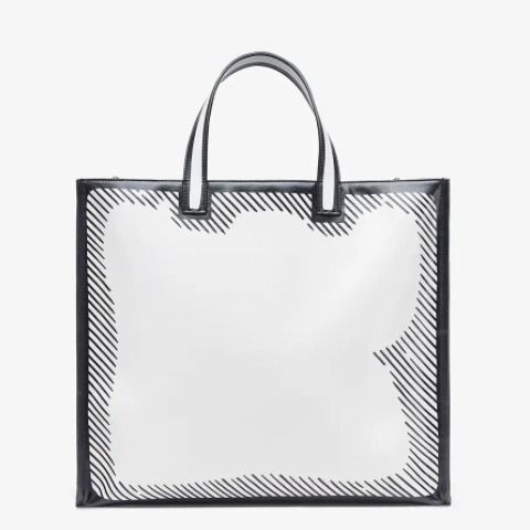 FENDI】ショッパー トートバッグ ショルダーバッグ / ホワイト (FENDI FENDI】ショッパー トートバッグ ショルダーバッグ / ホワイト (FENDI
