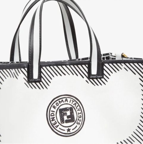 FENDI】ショッパー トートバッグ ショルダーバッグ / ホワイト (FENDI FENDI】ショッパー トートバッグ ショルダーバッグ / ホワイト (FENDI
