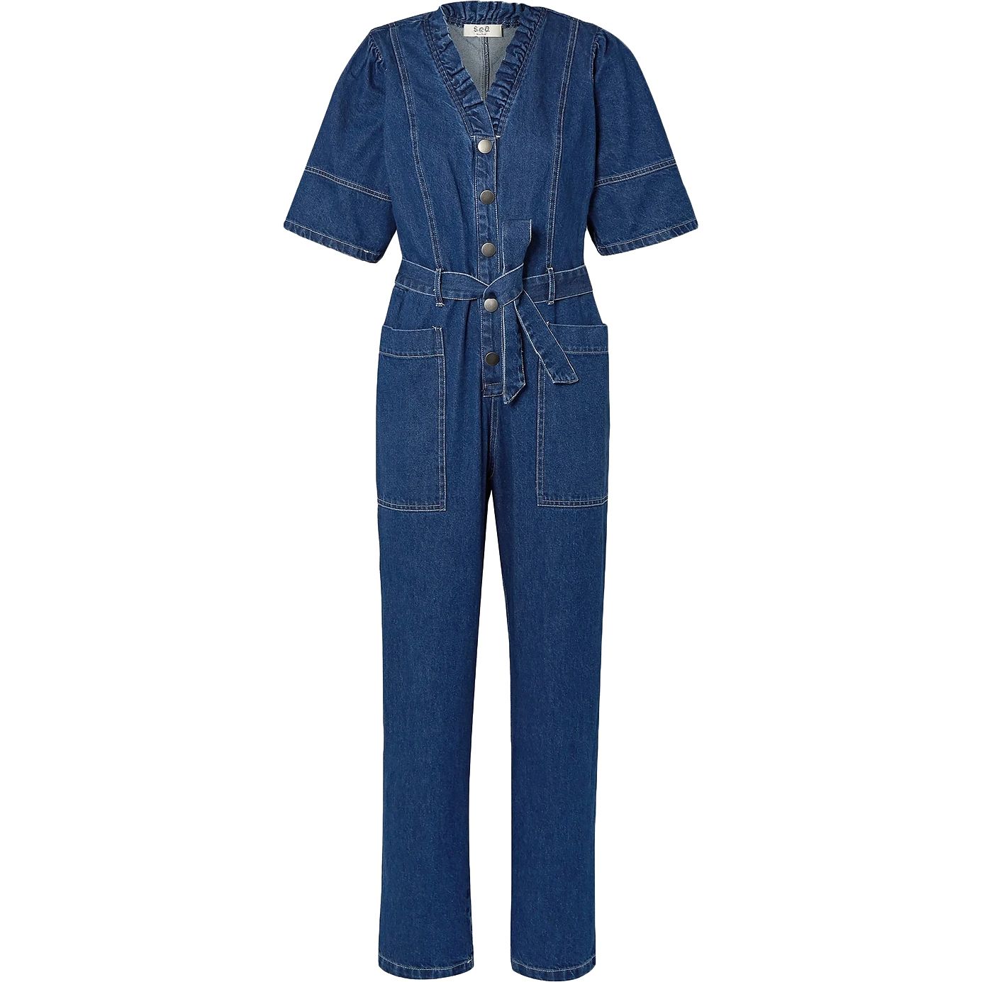 Sea NEW YORK☆ベルト&ラッフル付き デニム ジャンプスーツ (Sea NEW ...