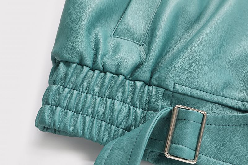素敵 アシンメトリー レザージャケット ルーズシルエット 素敵 アシンメトリー レザージャケット ルーズシルエット