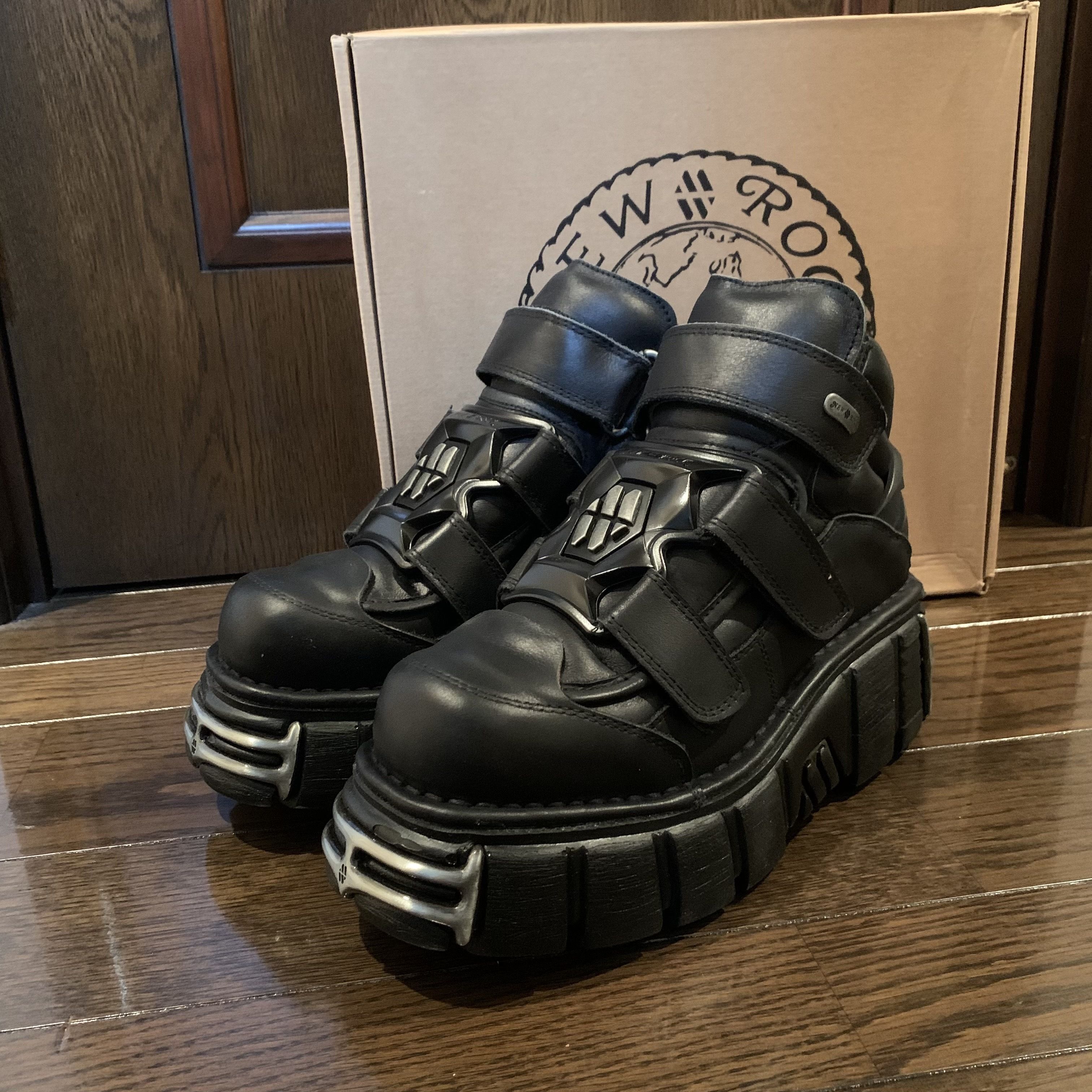 NEW ROCK☆メタリック アンクルブーツ M-285-S1【関税送料込