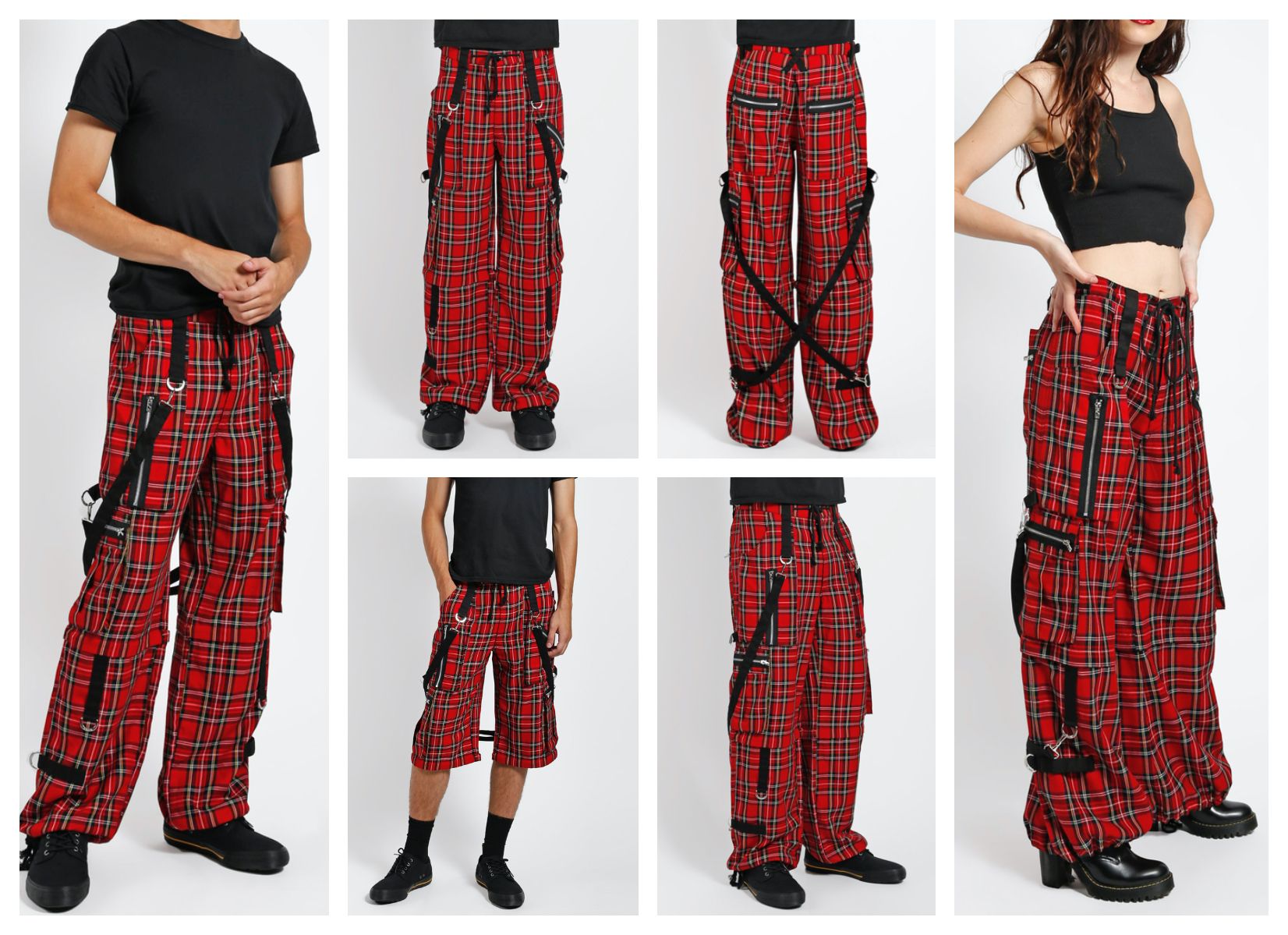 ☆TRIPP NYC チェック ZIP 2WAY ボンテージパンツ 送料込☆ (TRIPP NYC 安い売り TRIPP size:5 ボンテージパンツ nyc ワークパンツ/カーゴパンツ