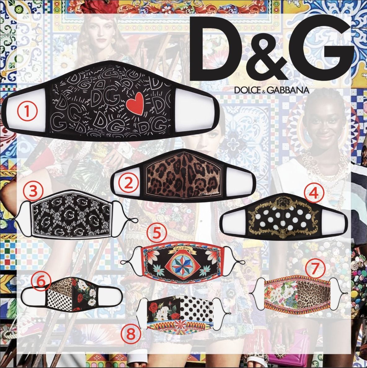 【Dolce&Gabbana】ファッションマスク/2種【店舗限定】ドルガバ 【Dolce&Gabbana】ファッションマスク/2種【店舗限定】ドルガバ