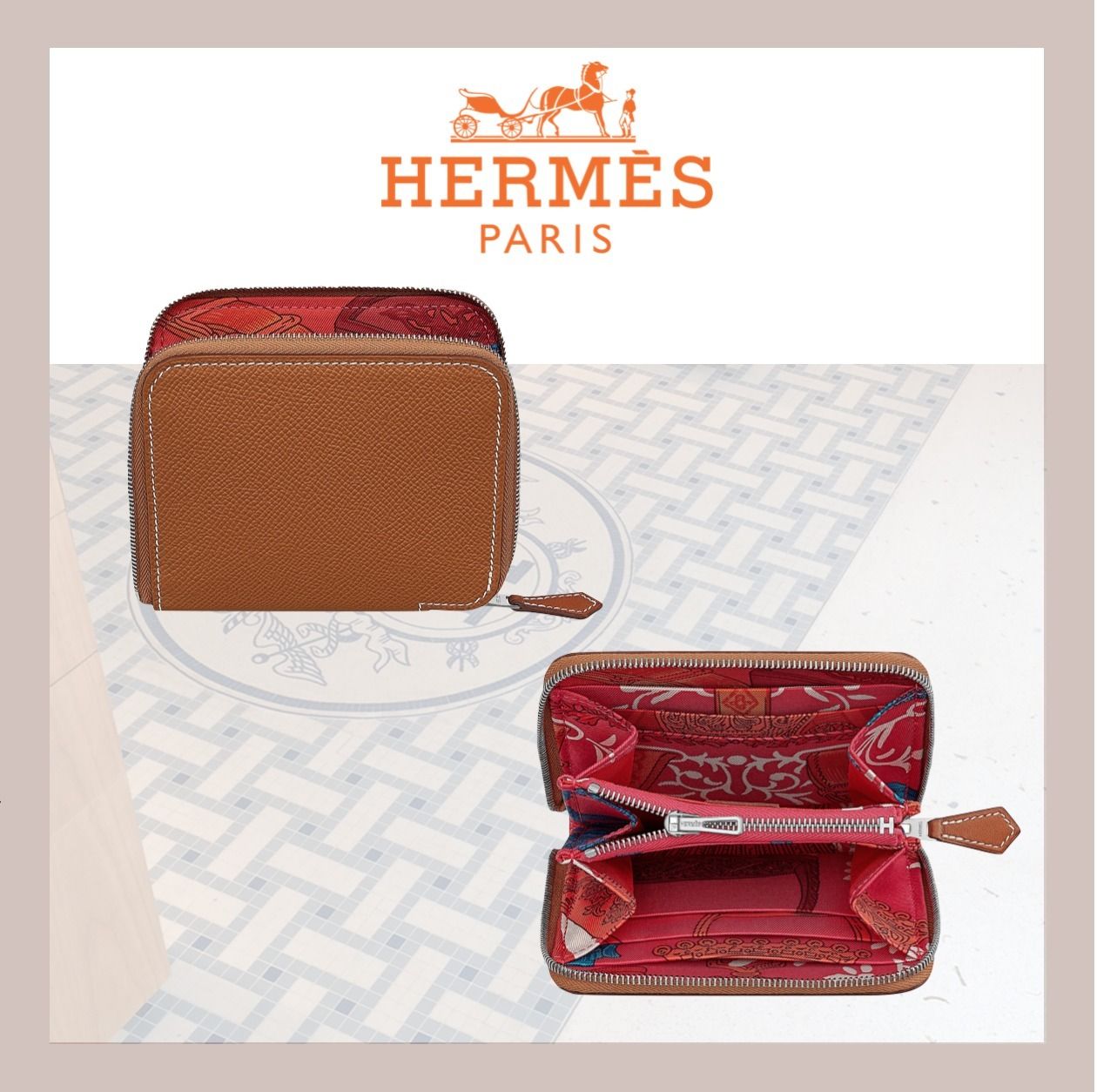 HERMES》シルクイン Silk'In Compact wallet コンパクト (HERMES HERMES》シルクイン Silk'In Compact wallet コンパクト (HERMES