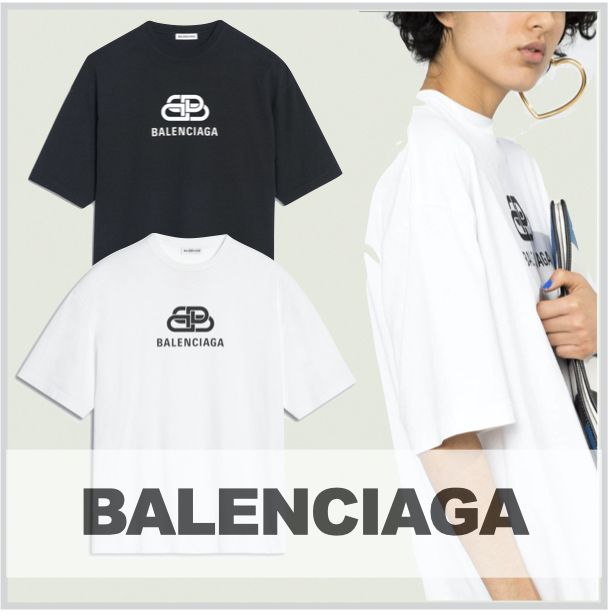 数量は多 オーバーサイズ Tシャツ バレンシアガ BB - Tシャツ/カットソー(半袖/袖なし)