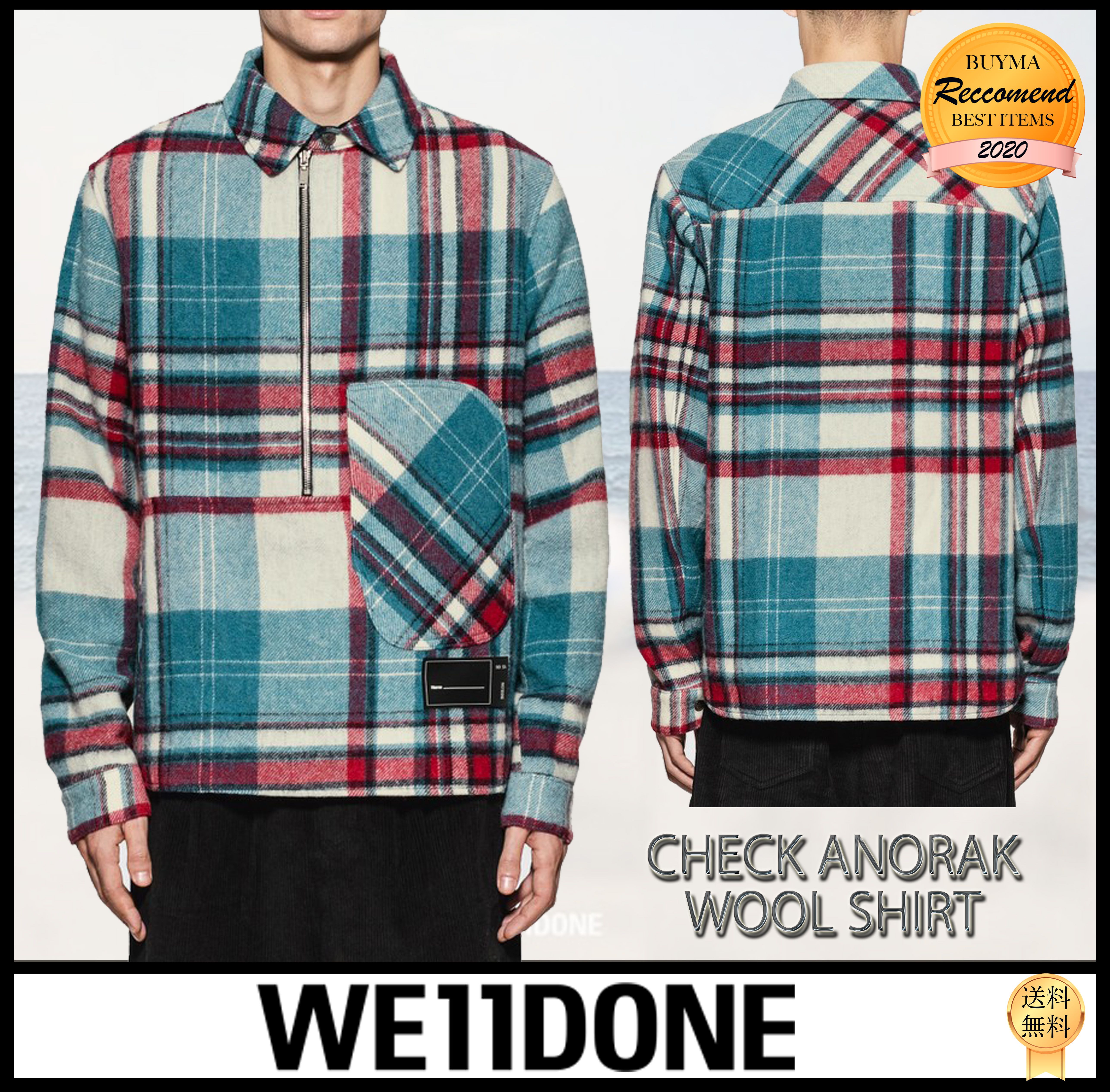 SALE】We11Done ウェルダン 長袖シャツ チェック ウール (We11Done SALE】We11Done ウェルダン 長袖シャツ チェック ウール (We11Done