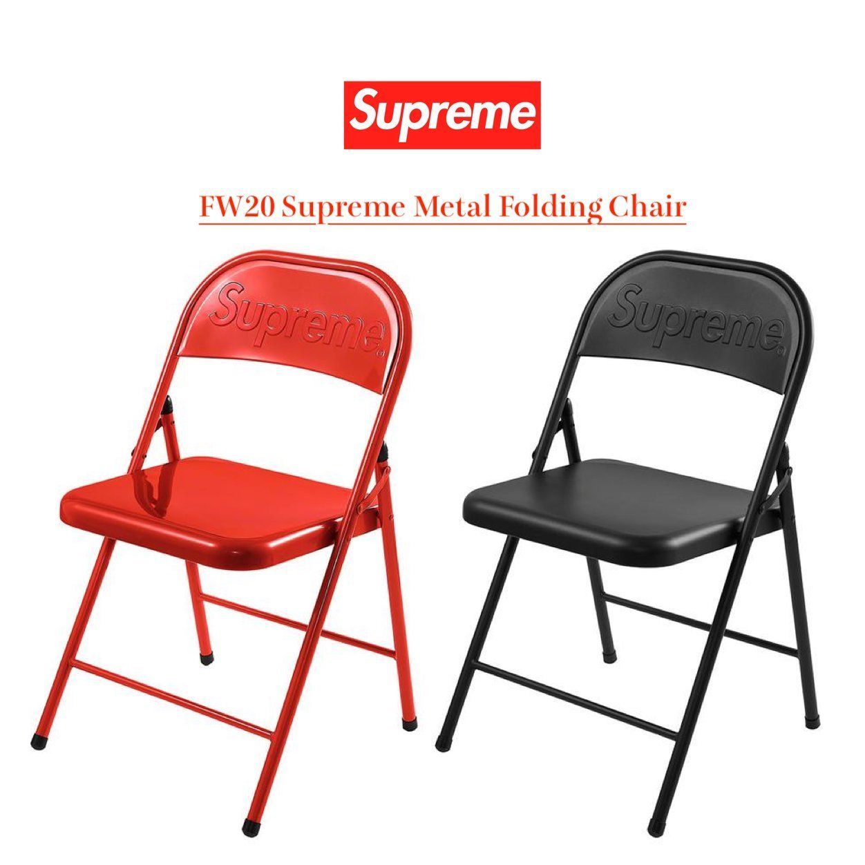 supreme folding chair red イス 赤 - その他