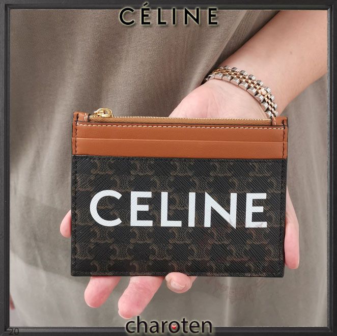 関税補償】映えるロゴ♡小バッグに♪カード/コインケース (CELINE