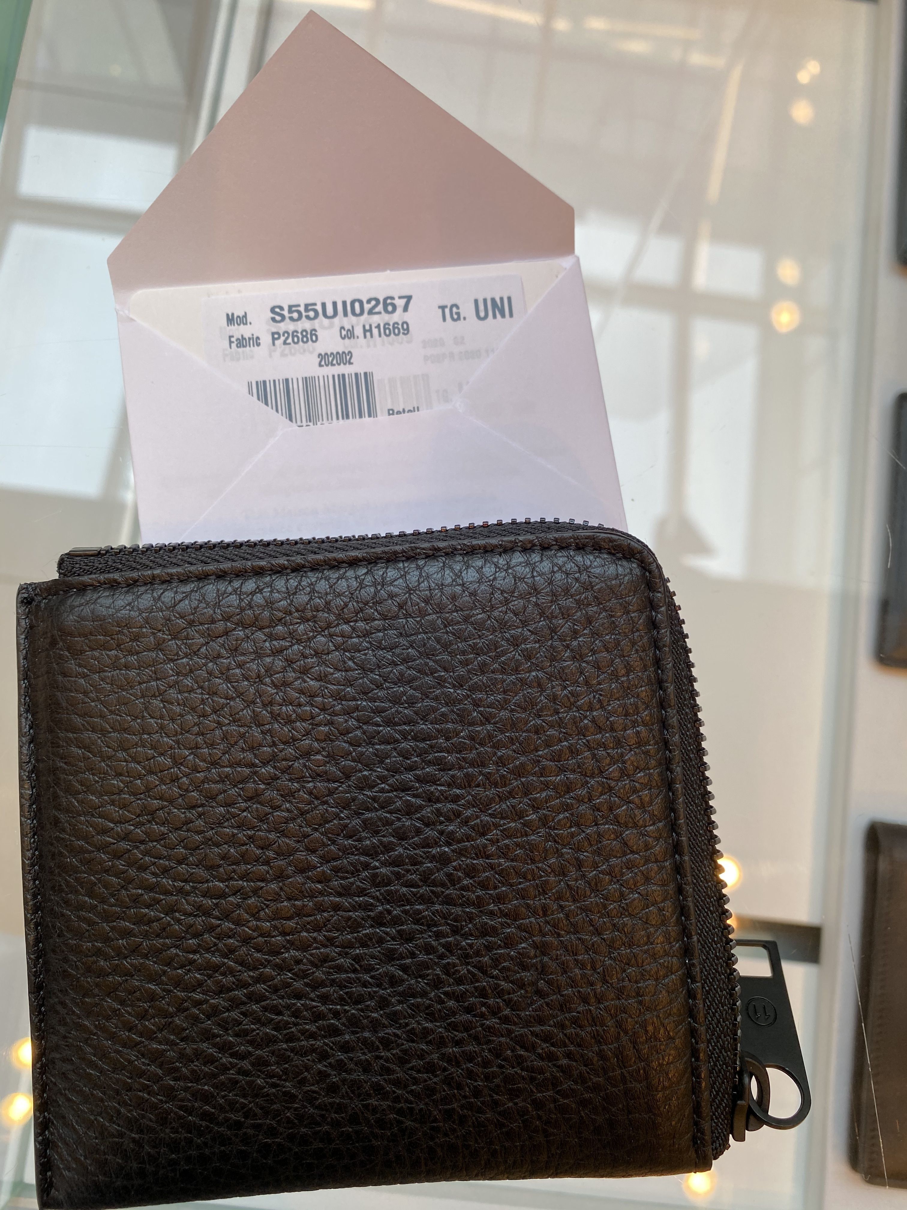 Maison Margielaレザージップウォレット ブラック (Maison Margiela Maison Margielaレザージップウォレット ブラック (Maison Margiela